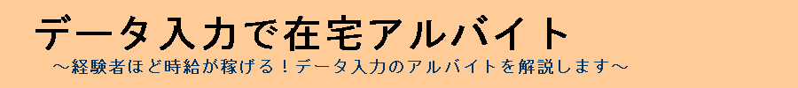 自宅で出来るデータ入力に関して詳しく丁寧に解説するサイト『データ入力で在宅アルバイト』